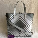 Anya Hindmarch Diamonds Ebury Featherweight Tote Metallic Silver Leather With Silver Hardware Bag #YTSU-5 - Image 2