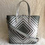Anya Hindmarch Diamonds Ebury Featherweight Tote Metallic Silver Leather With Silver Hardware Bag #YTSU-5