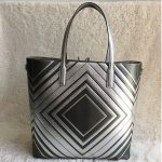 Anya Hindmarch Diamonds Ebury Featherweight Tote Metallic Silver Leather With Silver Hardware Bag #YTSU-5 - Image 3