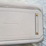 Anya Hindmarch Ephson Top Handle Bag Beige Leather/Matt Tumbled Calf And Gold Hardware #SKOT-2 - Image 10