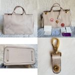 Anya Hindmarch Ephson Top Handle Bag Beige Leather/Matt Tumbled Calf And Gold Hardware #SKOT-2 - Image 2