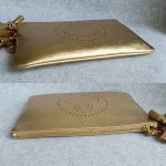 Anya Hindmarch Georgiana Smiley Metallic Carpa Goat Skins With Gold Hardware #GLUSS-3 - Image 8