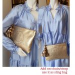 Anya Hindmarch Georgiana Smiley Metallic Carpa Goat Skins With Gold Hardware #GLUSS-3 - Image 19