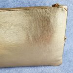 Anya Hindmarch Georgiana Smiley Metallic Carpa Goat Skins With Gold Hardware #GLUSS-3 - Image 6