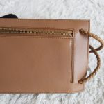 Bottega Veneta ID Card Holder & Lanyard Brown Woven Lambskin With Gold Hardware #URKK-3 - Image 6