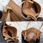 Bottega Veneta ID Card Holder & Lanyard Brown Woven Lambskin With Gold Hardware #URKK-3 - Image 15