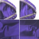 Bottega Veneta Interccio Impero Ayeras Knot Clutch Purple Satin With Python Skin #KKEK-1 - Image 10