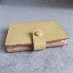 Bottega Veneta Small Wallet Light Peach Pink Lizard Skin With Silver Hardware #CEOL-86 - Image 3