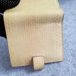 Bottega Veneta Small Wallet Light Peach Pink Lizard Skin With Silver Hardware #CEOL-86 - Image 4