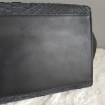 Celine Trapeze Medium Black Leather with Snake Skin and Gold Hardware Bag #SSRS-1 - Image 16