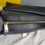 Celine Trapeze Medium Black Leather with Snake Skin and Gold Hardware Bag #SSRS-1 - Image 12