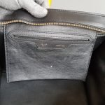 Celine Trapeze Medium Black Leather with Snake Skin and Gold Hardware Bag #SSRS-1 - Image 30