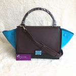 Celine Trapeze Tri-color Small Leather With Suede And Silver Hardware Bag #YKSE-3 - Image 2