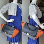 Celine Trapeze Tri-Color Leather With Suede And Gold Hardware Bag #GLLOO-7 - Image 47