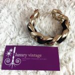 Chanel Bangle Black Satin With Light Gold Hardware #CREY-3 - Image 2