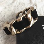 Chanel Bangle Black Satin With Light Gold Hardware #CREY-3 - Image 4