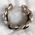 Chanel Bangle Black Satin With Light Gold Hardware #CREY-3 - Image 8