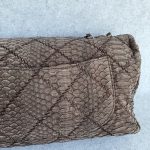 Chanel Flap Bag Brown Snake Skin With Silver Hardware #YCEY-1 - Image 6