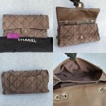Chanel Flap Bag Brown Snake Skin With Silver Hardware #YCEY-1 - Image 2