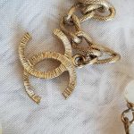 Chanel Necklace Faux Pearl With Gold Hardware #YLUE-7 - Image 10