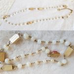 Chanel Necklace Faux Pearl With Gold Hardware #YLUE-7 - Image 4