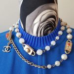 Chanel Necklace Faux Pearl With Gold Hardware #YLUE-7 - Image 3