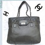 Chanel Shoulder Bag Black Lambskin With Silver Hardware #SYSS-1
