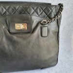 Chanel Shoulder Bag Black Lambskin With Silver Hardware #SYSS-1 - Image 5