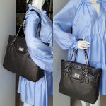 Chanel Shoulder Bag Black Lambskin With Silver Hardware #SYSS-1 - Image 34