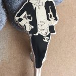 Chanel Vintage Silver/Black Coco Lady Brooch #CKCK-56 - Image 4