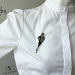 Chanel Vintage Silver/Black Coco Lady Brooch #CKCK-56 - Image 9