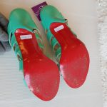 Christian Louboutin Sandals SZ36.5 Turquoise Green Leather Shoes #SKSO-37 - Image 7