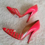 Christian Louboutin Size 36.5 Pump Pink Patent Leather With Vinyl Shoes #SCSO-11 - Image 4