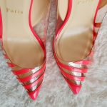 Christian Louboutin Size 36.5 Pump Pink Patent Leather With Vinyl Shoes #SCSO-11 - Image 2