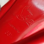 Christian Louboutin Size 36.5 Pump Pink Patent Leather With Vinyl Shoes #SCSO-11 - Image 11