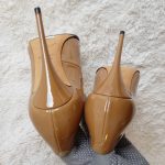 Giuseppe Zanotti Size 37 Brown Patent Leather Pumps Shoes #SCSO-5 - Image 5