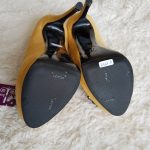 Giuseppe Zanotti Size 37 Peeptoe Yellow Suede With Crystal Detail Shoes #SCSO-9 - Image 12