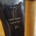 Giuseppe Zanotti Size 37 Peeptoe Yellow Suede With Crystal Detail Shoes #SCSO-9 - Image 11