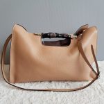 Gucci Bamboo Convertible Daily Tote Brown Leather With Silver Hardware #STEL-4