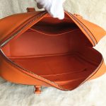 Hermes 32cm Plume Orange Swift Leather with Vibrato Leather and Palladium Hardware #CRTK-4 - Image 25