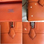 Hermes 32cm Plume Orange Swift Leather with Vibrato Leather and Palladium Hardware #CRTK-4 - Image 26