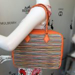 Hermes 32cm Plume Orange Swift Leather with Vibrato Leather and Palladium Hardware #CRTK-4 - Image 33