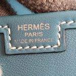 Hermes Jige Clutch Blue Jean Swift Leather #STLC-8 - Image 13