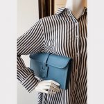 Hermes Jige Clutch Blue Jean Swift Leather #STLC-8 - Image 26