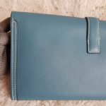 Hermes Jige Clutch Blue Jean Swift Leather #STLC-8 - Image 3
