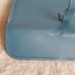 Hermes Jige Clutch Blue Jean Swift Leather #STLC-8 - Image 8