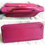 Hermes Kelly 35CM Tosca Pink Clemence Leather With Gold Hardware Bag #KTKK-1 - Image 13