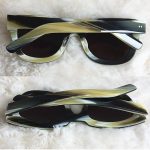 Larke Sunglasses Black/Cream Acetate Frame With Silver Hardware #BVKKO-6 - Image 5