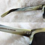 Larke Sunglasses Black/Cream Acetate Frame With Silver Hardware #BVKKO-6 - Image 7