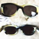 Larke Sunglasses Black/Cream Acetate Frame With Silver Hardware #BVKKO-6 - Image 4